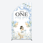 Lofaris Silly Goose Balloon Bow First Birthday Half Moon Arch Backdrop